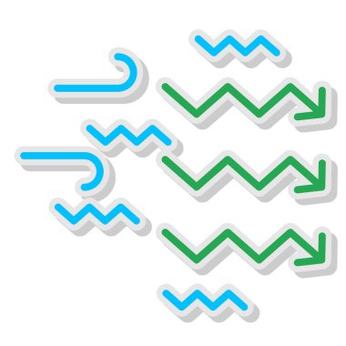 Klima renk vektörü simgesi