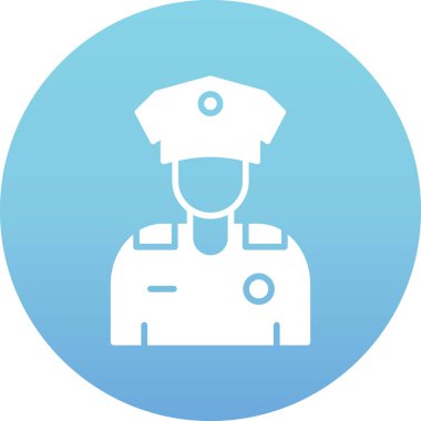 Polis ikonu vektör illüstrasyonu. düz dizayn biçimi 10