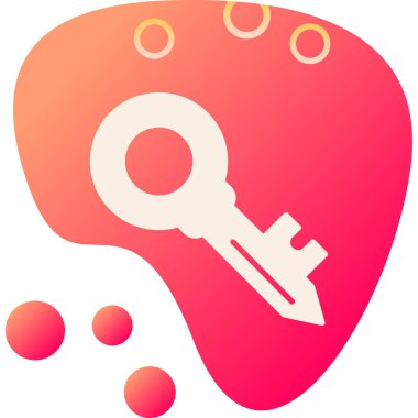 Pürüzsüz düz biçimli anahtar simgesi