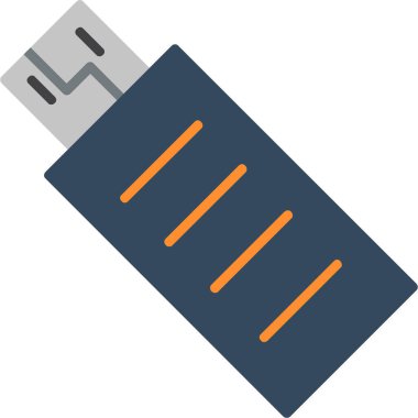 Kolayca değiştirebilen ya da düzenleyebilen usb düz vektör simgesi