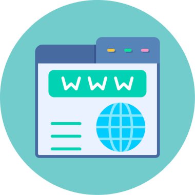 İnternet web simgesi, vektör illüstrasyon tasarımı