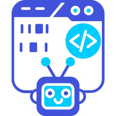 Kod kodlama programlama simgesi doldurulmuş ana hatlar biçiminde