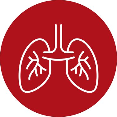 Ciğerler. Web simgesi basit illüstrasyon