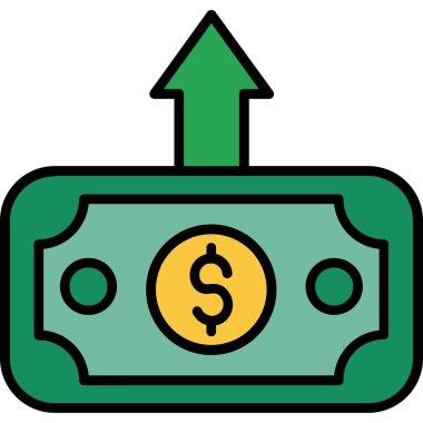 Dolar. Web simgesi basit illüstrasyon