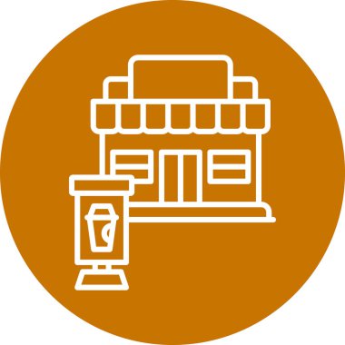 Modern yapı simgesinin vektör illüstrasyonu