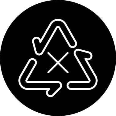 Geri dönüşüm simgesi, vektör illüstrasyonu