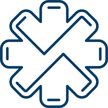 Bir çapraz simgenin vektör illüstrasyonu