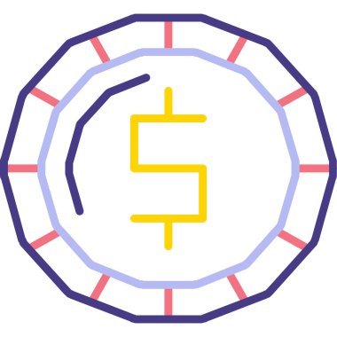 Bozuk para. Web simgesi basit illüstrasyon