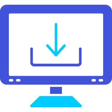 bilgisayar izleme simgesi, vektör illüstrasyonu