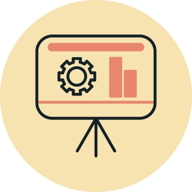 Düz vektör simgesi pazarlanıyor