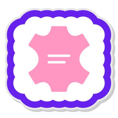 Etiketin düz tasarım vektör simgesi