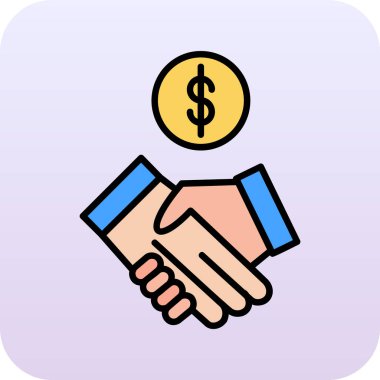 İş ve finans simgesinin vektör illüstrasyonu