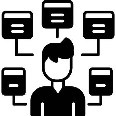 ağ bağlantısı simgesi, basit tasarım