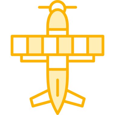 Uçak simge vektör çizim.