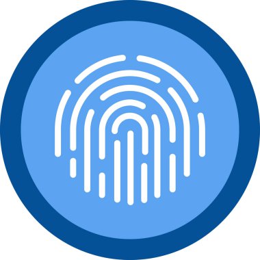 parmak izi ikonu vektör illüstrasyonu