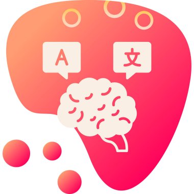 Beyin ikonu. beyin ikonu vektör illüstrasyonu