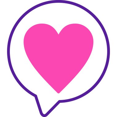 Kalp ikonu vektör illüstrasyonu