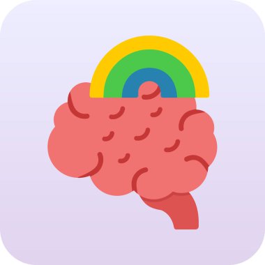 Beyin vektör simgesine sahip beyin