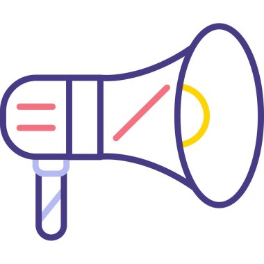 megafon web simgesi, vektör çizim