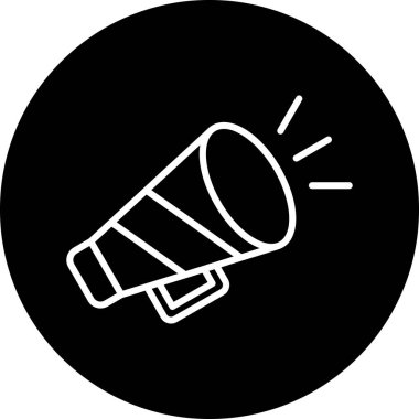 megafon web simgesi, vektör çizim