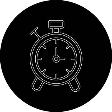 Saat simgesi basit tarzı beyaz arka plan üzerinde izole