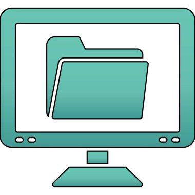 dizin dosya sembolü olan dizüstü bilgisayar vektör illüstrasyon grafik tasarımı