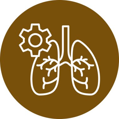 Ciğerler modern simge, vektör illüstrasyonu