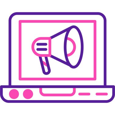 megafon simgesi, vektör illüstrasyonu