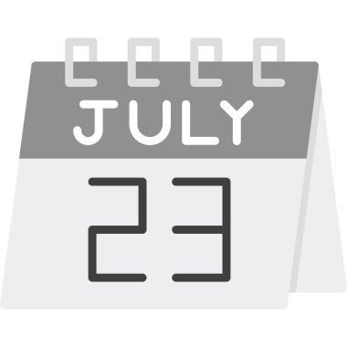 Takvim 10 Temmuz - vektör simgesi. düz biçim illüstrasyonu