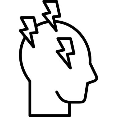 Beyin. Web simgesi basit illüstrasyon