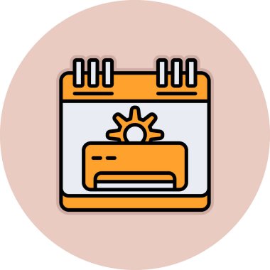 Takvim simgesi vektör illüstrasyonu