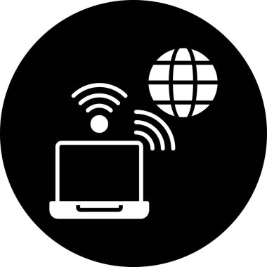 İnternet bağlantısı simgesi, teknoloji ve internet bağlantısı işareti