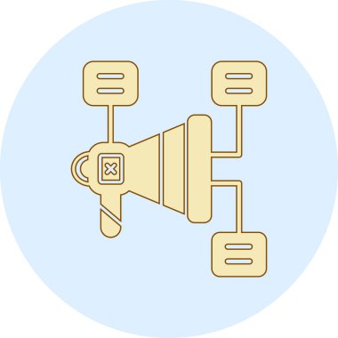 megafon simgesi, vektör illüstrasyonu