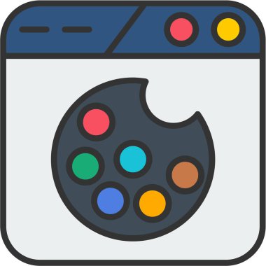 palet renkli vektör simgesi.