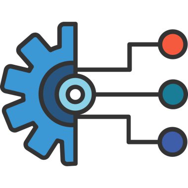 dişli izole simge vektör çizim tasarım ayarlama