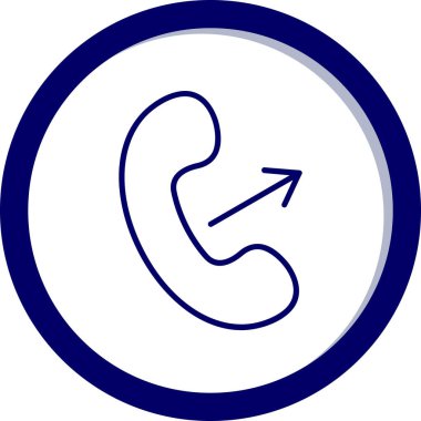 telefon vektör simgesi modern satır illüstrasyonu