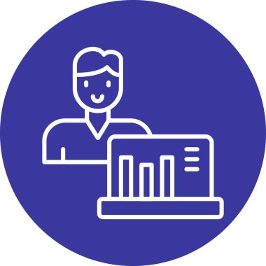 İş adamı ve web simgesinin vektör illüstrasyonu