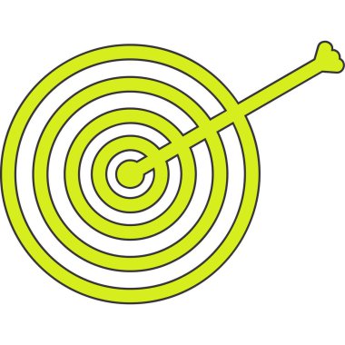 Hedef ve ok simge vektör çizim