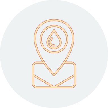 Modern su damlası simgesinin vektör illüstrasyonu