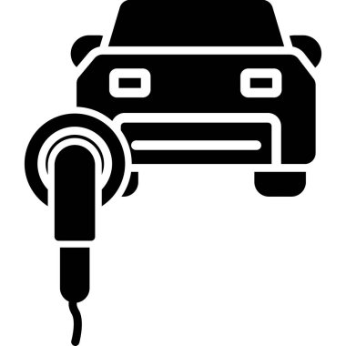 Dolgu simgesi vektörlü elektrikli araba