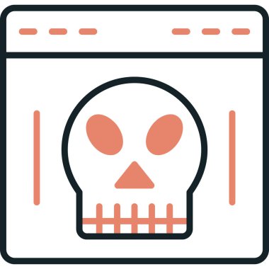 Kafatası. Web simgesi basit illüstrasyon