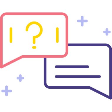 Soru işaretli konuşma baloncukları