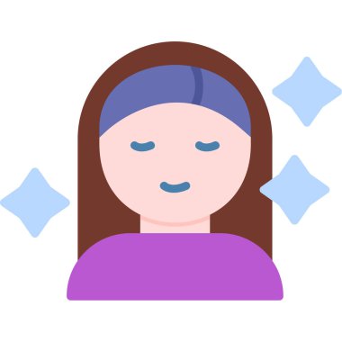 Kız ikon vektörü. İnce çizgi işareti. izole edilmiş sınır sembolü çizimi