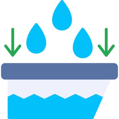 su damlaları ağ simgesi basit illüstrasyon