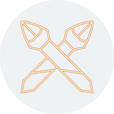 çapraz ok vektör resimleme simgesi