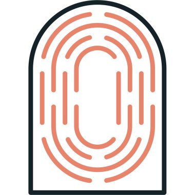 parmak izi simgesi, modern vektör illüstrasyonu