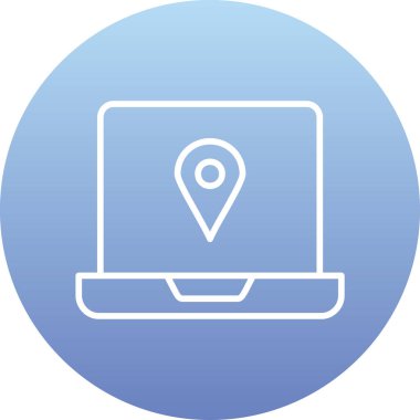 konum simgesi. Web için harita vektör simgelerinin basit çizimi