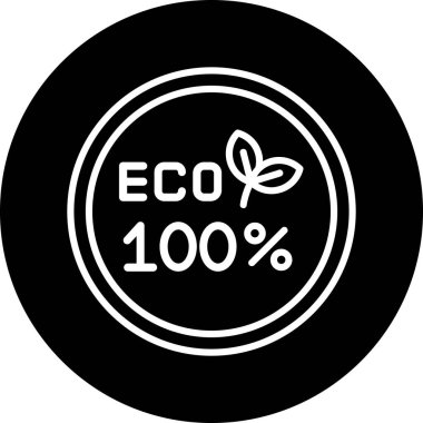 çevre dostu etiket vektör resimleme simgesi