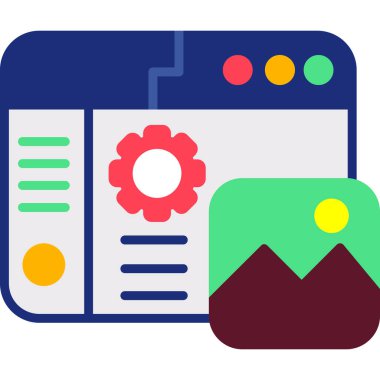 Web simgesi vektör illüstrasyonu