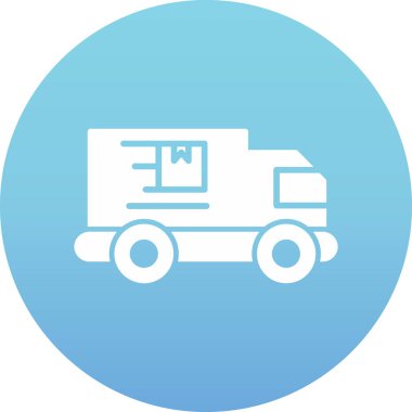 vektör kamyonu düz biçim simgesi